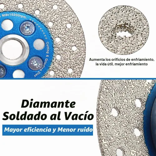 Vista 5 de Hoja de pulido de azulejos de 4 "Hoja de corte de granito con corte y molienda de brida extraíble 5/8-11 para baldosas de granito de mármol Pocelain