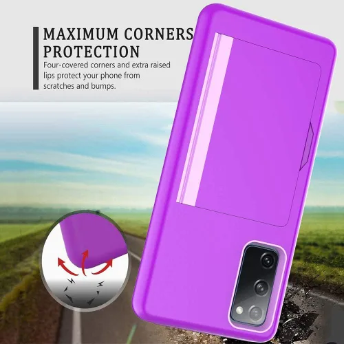 Vista 4 de Funda protectora híbrida de silicona para Samsung Galaxy s20 FE - Negro