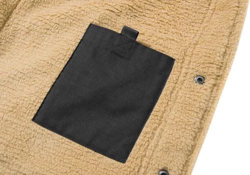 Vista 7 de CRYSULLY Chaqueta tipo cargo de invierno para hombre, con cuello de piel, forro polar, abrigo militar de algodón cálido