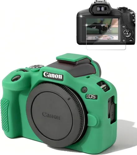 Vista 14 de Funda para cámara Canon EOS R100, funda protectora de silicona suave, antiarañazos, funda delgada con protector de pantalla, accesorios para Canon