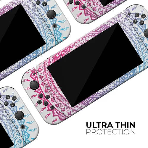 Vista 5 de Design Skinz - Compatible solo con Nintendo Switch OLED Dock - Calcomanía protectora de vinilo extraíble resistente a los arañazos - Círculo