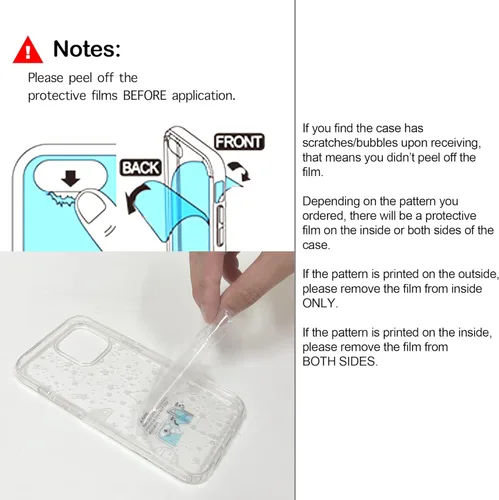 Vista 2 de RANZ Funda para iPhone 15, serie antiarañazos, a prueba de golpes, transparente de policarbonato duro + funda protectora de TPU para iPhone 15