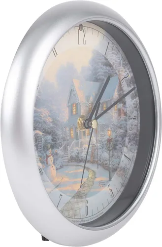 Vista 2 de Mark Feldstein Thomas Kinkade - Reloj de noche antes de Navidad, 8 pulgadas