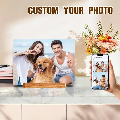 Vista 3 de Custom Style Impresiones de Fotos en Metal Personalizadas, Personaliza Tu Propio Marco de Fotos, Regalo de Imagen en Metal Personalizado