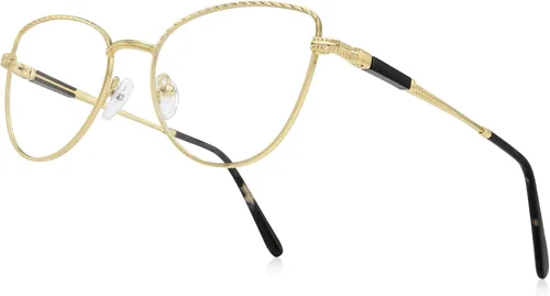 Vista 10 de RB. Pilot - Lentes de lectura retro de ojo de gato para mujer, con bloqueo de luz azul, lentes de computadora con bisagra de resorte