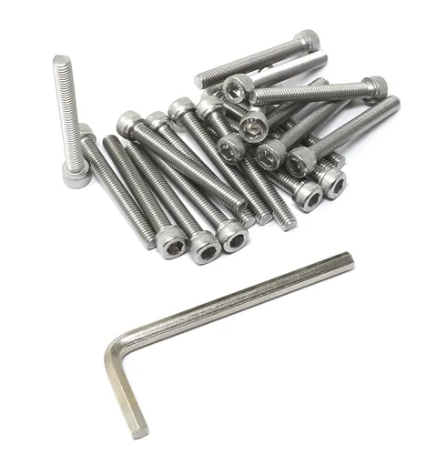 Vista 268 de iexcell Kit de tornillos de cabeza hexagonal de acero inoxidable 304, 100 unidades M2 x 0.157 in, paso de rosca de 0.016 in