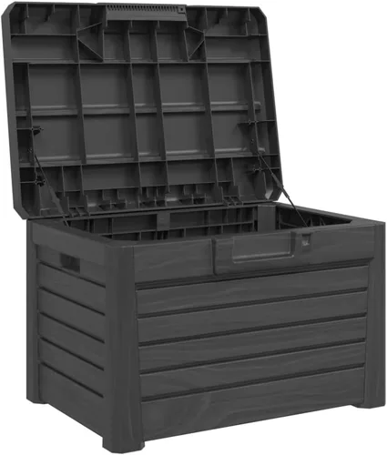 Vista 8 de Large Outdoor Cushion Box Anthracite Polypropylene Medium Storage with Lock for Garden Patio Deck