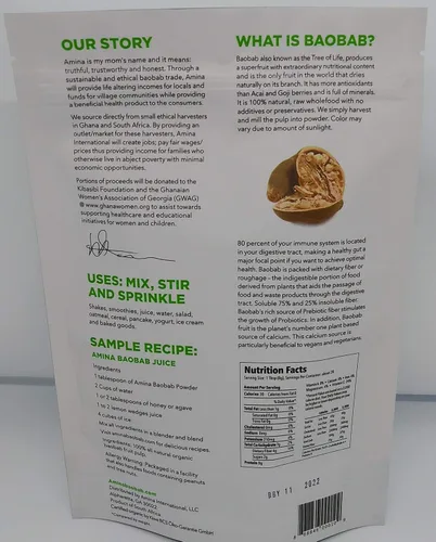 Vista 2 de Amina Baobab - Superfruit Powder - Paquete de 2