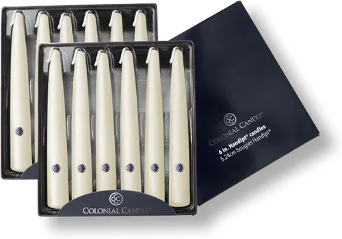 Vista 57 de Colonial Candle Handipt Collection - Vela cónica sin perfume, color blanco, 6 pulgadas, paquete de 12, hasta 4 horas de combustión