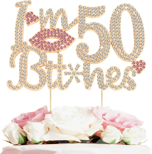 Vista 21 de ¡Soy el topper de pastel de cumpleaños número 15 divertido en oro y rosa con strass - ¡Feliz cumpleaños número 15, saludos a los quince años!