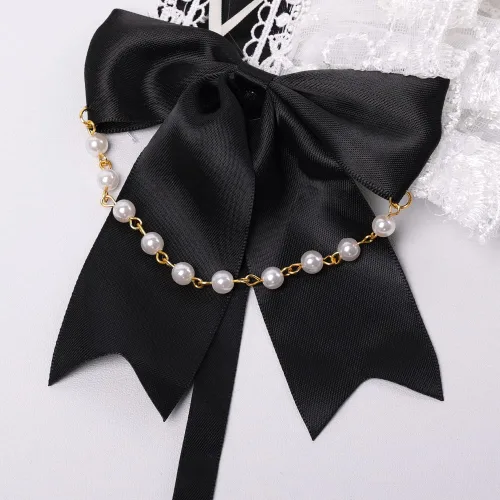 Vista 4 de COSDREAMER Diadema para cosplay de criada para niñas (negro)