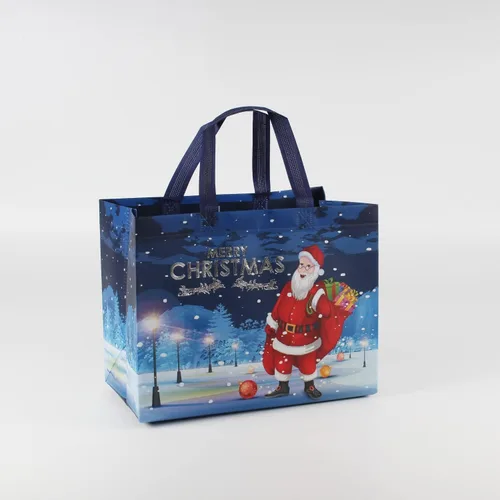 Vista 7 de Venforze 36 bolsas reutilizables de Navidad, bolsas de regalo no tejidas, 12.8 x 9.8 x 6.7 pulgadas