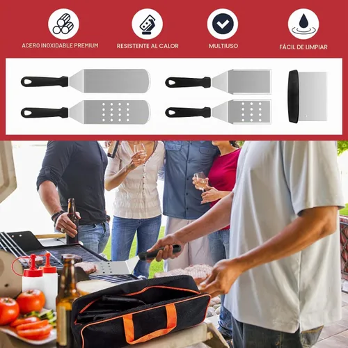 Vista 7 de HaSteeL Kit de accesorios para plancha de 8 piezas para cocina plana