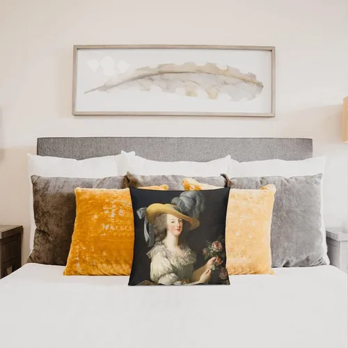 Vista 7 de Marie Antoinette Queen of Style - Funda de almohada cuadrada y acogedora para decoración del hogar para sala de estar, sofá, cojín de coche, 18 x 18