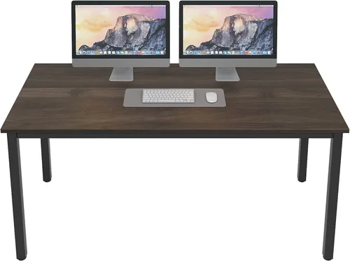 Vista 41 de DlandHome - Escritorio pequeño para computadora de 31.5 pulgadas para oficina en casa, color negro
