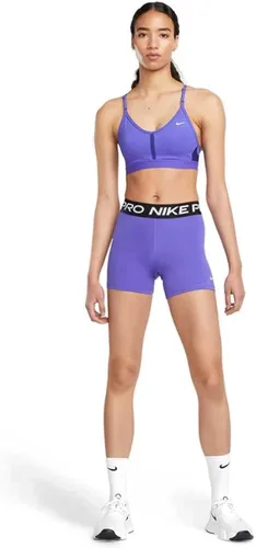 Vista 3 de Nike Pantalón corto de entrenamiento Pro 5" para mujer, LapislázuliNegroBlanco