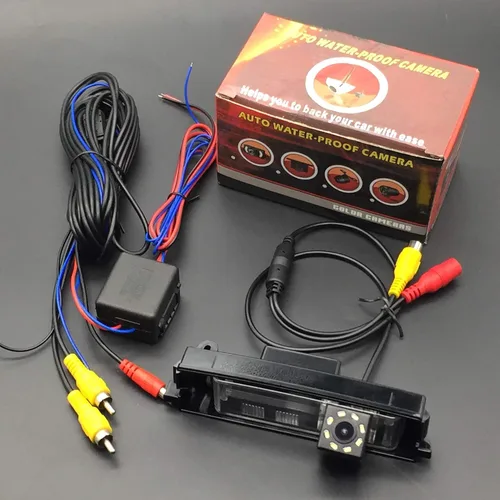 Vista 3 de Para Toyota RAV4 RAV-4 RAV 4 2006 ~ 2012/Vanguard Cámara de visión trasera del coche+8 LED cámara de estacionamiento inversa/enchufe directamente