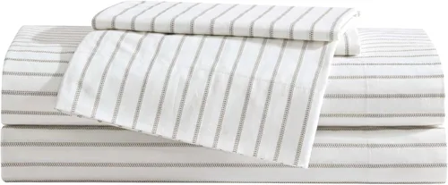 Vista 41 de Eddie Bauer - Juego de sábanas individuales, sábanas de percal de algodón, frescas y frescas, ideales para dormitorio