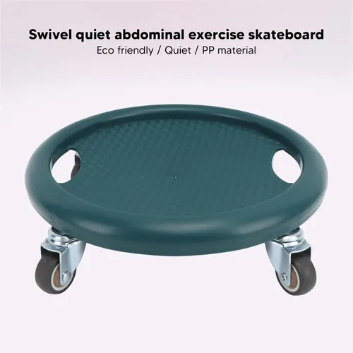 Vista 3 de Rueda de rodillo abdominal, tabla de equipo de entrenamiento abdominal para entrenamiento de núcleo (verde oscuro)