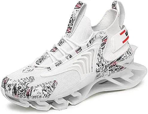 Vista 2 de GJUYC Zapatillas deportivas para hombre, tenis para correr, para hombre, atletismo, para caminar, baloncesto, casual, senderismo, hombre, negro