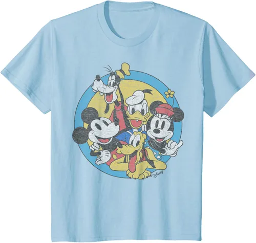 Vista 9 de Disney Camiseta retro de Mickey and Friends Group Shot