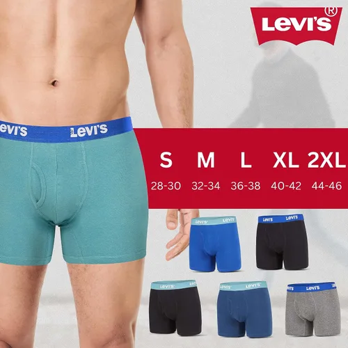 Vista 5 de Levi's Calzoncillos tipo bóxer de algodón transpirable para hombre, paquete de 6