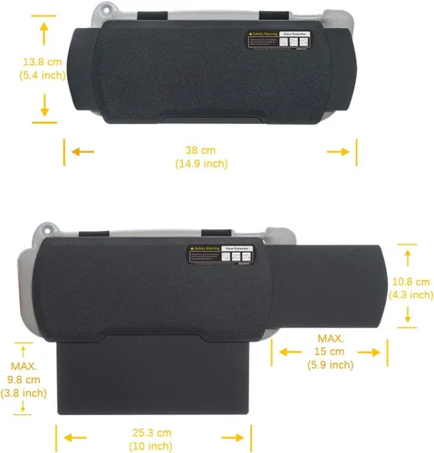 Vista 7 de Extensor de parasol para visera de automóvil, parasol antirreflejos para conductor o pasajero del asiento delantero, 1 pieza (negro)
