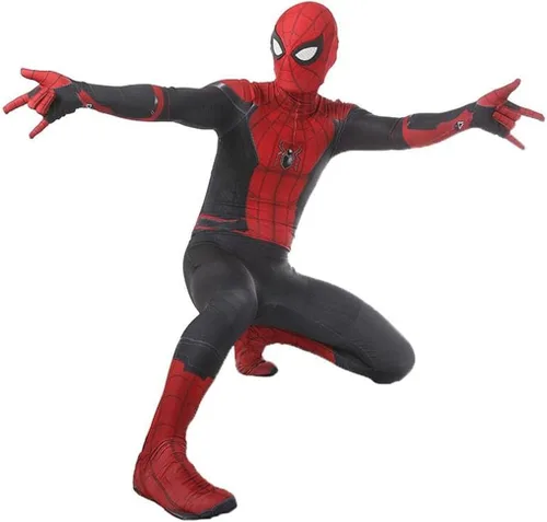 Vista 4 de cfiyswa Nuevo disfraz de superhéroe de Halloween para niñoadulto, overol Zentai Halloween Cosplay