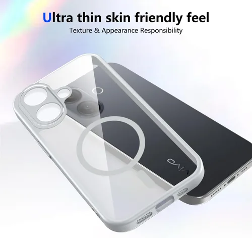 Vista 517 de Funda magnética transparente compatible con Xiaomi 17T, color negro 2 en 1 PC + TPU cubierta de teléfono a prueba de golpes, carcasa protectora