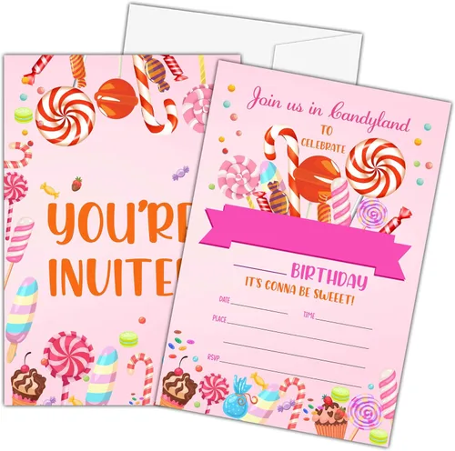 Vista 17 de Invitaciones de primer cumpleaños de flores silvestres con sobres, 20 unidades, Our Little Wildflower Is Turning One Birthday Party Invitations for