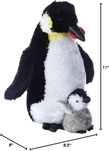 Vista 6 de Aurora World pingüino emperador con bebé, 12 pulgadas