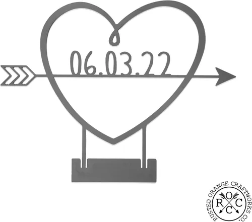Vista 9 de Letrero de corazón de conversación personalizado, regalo de corazón de metal personalizado para parejas, bodas, aniversarios, decoración de San