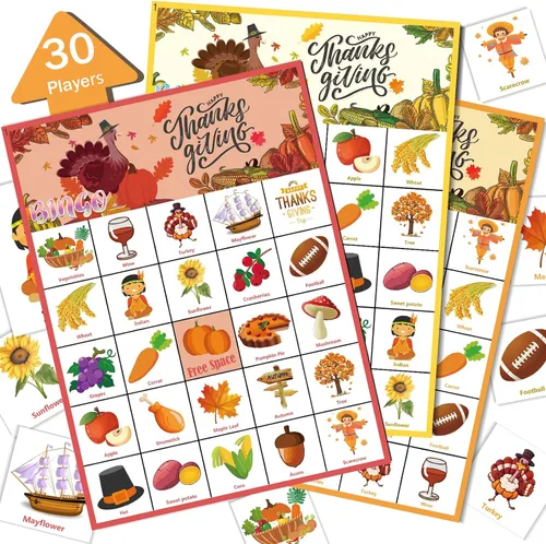 Vista 7 de VESPRO 46 tarjetas de juego de bingo de Navidad para 30 jugadores, juegos de fiesta de Navidad para niños, actividades en el aula