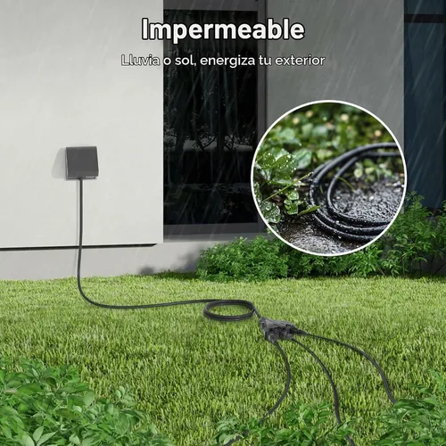 Vista 4 de El juego de cables de extensión para exterior de 2 paquetes de BN-Link es ideal para decoraciones de jardín en días festivos y equipos de jardín.