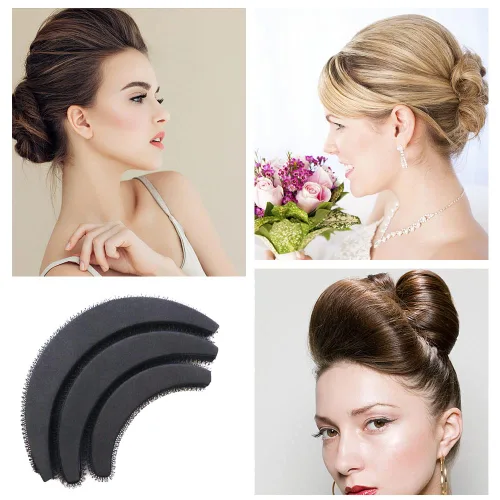 Vista 5 de 10 piezas de aumento de volumen para el cabello, esponja de soplo, juego de accesorios para el cabello, para bricolaje, mujeres y niñas