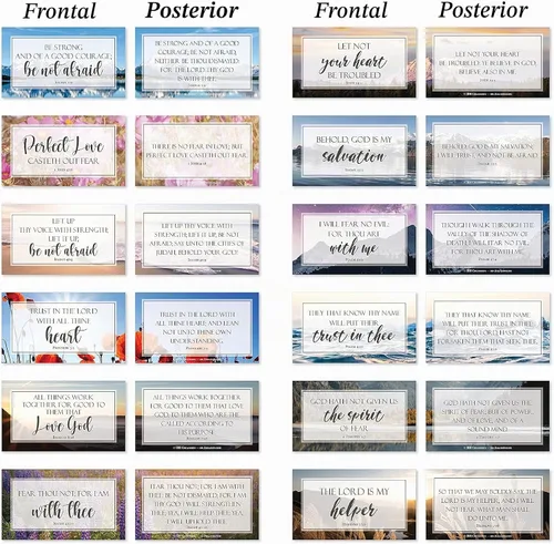 Vista 4 de JBH Creations Tarjetas con versículos bíblicos con texto en inglés «Be Not Afraid» («Be Not Afraid»)
