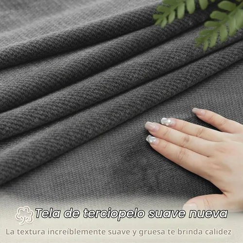Vista 4 de Arfntevss Fundas de sofá reclinable seccional de terciopelo lavables, juego de fundas de sofá seccional de esquina para sofá reclinable elástico