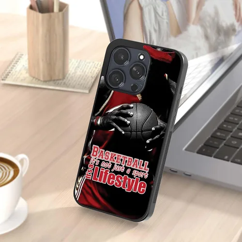 Vista 5 de Fundas de silicona de baloncesto para iPhone 11 12 13 14 Pro Max Plus Mini Xr Xs, Samsung Note 7 8 9 10 20 Ultra Plus, Moto Edge 20 Pro LITE, Pixel
