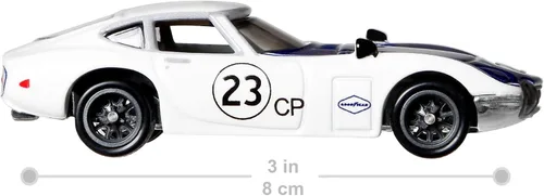 Vista 4 de Hot Wheels Vehículos de leyendas del circuito cultural del automóvil para niños de 3 años en adelante, colección premium de vehículos a escala 1:64