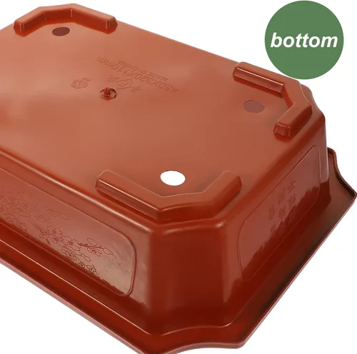 Vista 9 de GANAZONO Maceta colgante para bonsái, maceta de plástico para jardín, guardería, macetas de árbol bonsái, macetas de cultivo para suculentas