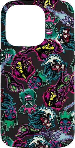 Vista 17 de Funda con estampado de neón malvado de villanos de Disney para iPhone 16