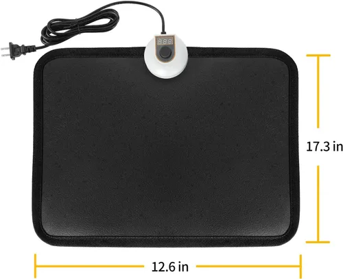 Vista 8 de Livtribe - Alfombra de calefacción eléctrica AC 110V para pies, almohadilla de calefacción de cristal de carbono, calentadores de pies eléctricos