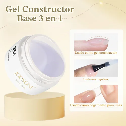 Vista 2 de JODSONE Gel constructor 3 en 1, base constructora transparente de 0.55 onzas, esmalte de uñas para fortalecer y construir uñas, solución