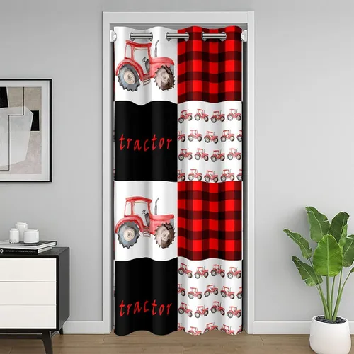 Vista 18 de Erosebridal Highland - Cortina opaca para puerta de vaca, con diseño de rosas para niños, niñas, niños, con animales salvajes del oeste
