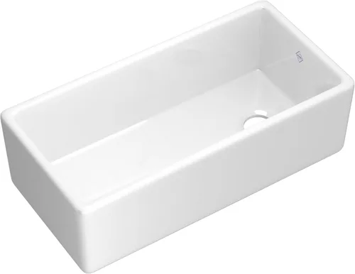 Vista 9 de Rohl MS2418WH Shaws - Fregadero de arcilla refractaria de lavabo único de 24 pulgadas Blanco