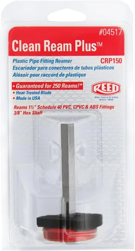 Vista 2 de Reed Tool CRP150 Clean Ream Plus con eje hexagonal de 3/8 pulgadas, cabeza de 1-1/2 pulgadas
