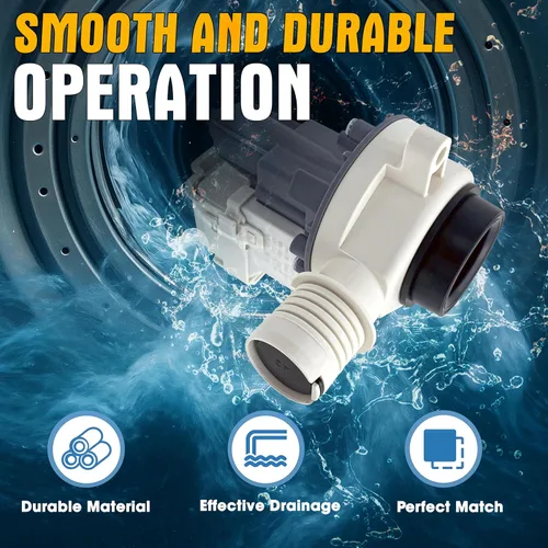 Vista 4 de AZ4U Actualización WTW5057LW0 WTW5010LW0 WTW5000DW3 WTW5105HW2 WTW5100HW1 Bomba de drenaje para lavadora Whirlpool, W11399437 W11259498 B25-3A04