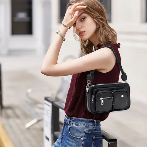 Vista 6 de ACUARIO Small Crossbody Bags for Women-PU Leather Handbag Shoulder Strap Bags Purses