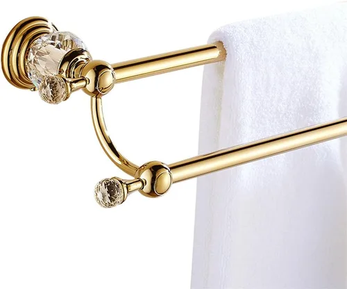 Vista 10 de WINCASE Toallero de cristal, toallero ajustable doble negro mate, colgador de toallas de baño, soporte para toallas montado en la pared