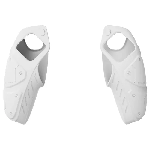 Vista 2 de PlayVital Mecha Edition White Ergonomic Soft Controller Silicone Case Grips for PS5, Rubber Protector Skins with Thumbstick Caps for PS5 Controller